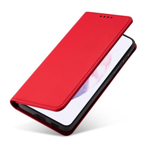 Samsung S22 PLUS kaaned kunstnahast kaarditaskutega punane 5
