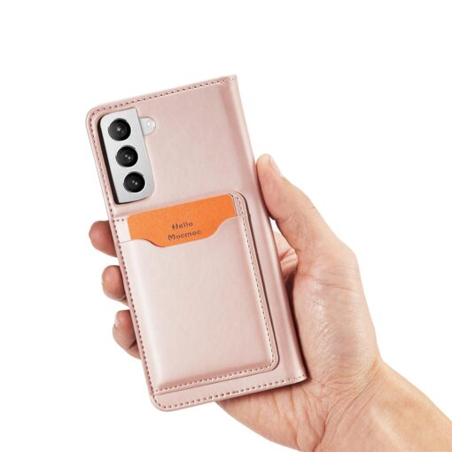 Samsung S22 PLUS kaaned kunstnahast kaarditaskutega roosa 10