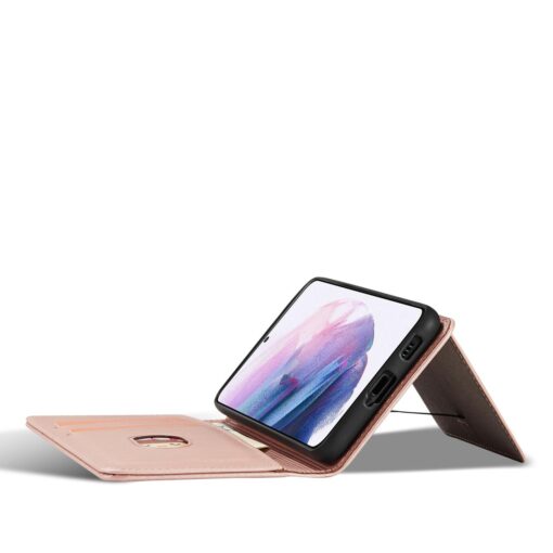Samsung S22 PLUS kaaned kunstnahast kaarditaskutega roosa 8