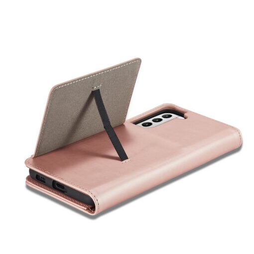 Samsung S22 PLUS kaaned kunstnahast kaarditaskutega roosa 9