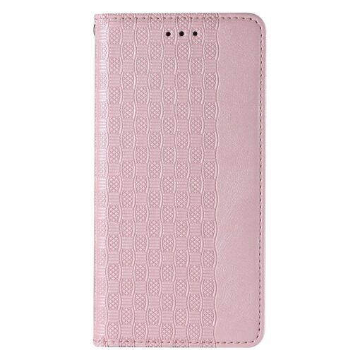 Samsung S22 PLUS kaaned mustriga kunstnahast kaarditaskuga roosa 2