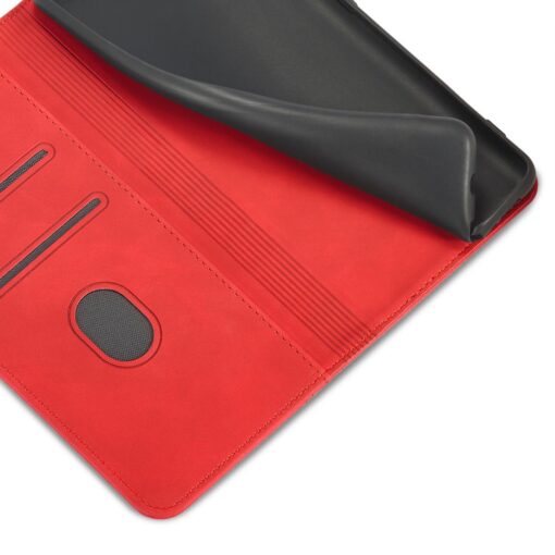 Samsung S22 PLUS kaaned vintage kunstnahast kaarditaskuga punane 7