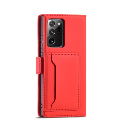 Samsung S22 ULTRA kaaned kunstnahast kaarditaskutega punane 10