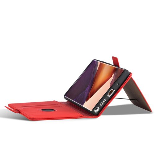 Samsung S22 ULTRA kaaned kunstnahast kaarditaskutega punane 7