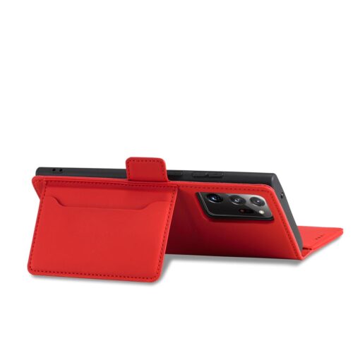 Samsung S22 ULTRA kaaned kunstnahast kaarditaskutega punane 8