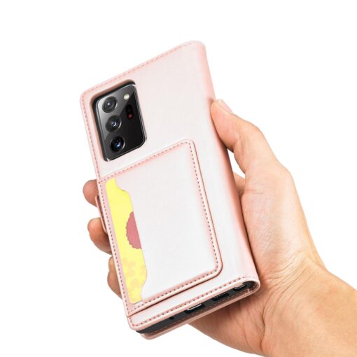 Samsung S22 ULTRA kaaned kunstnahast kaarditaskutega roosa 10
