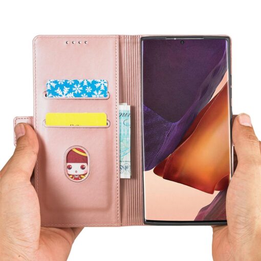 Samsung S22 ULTRA kaaned kunstnahast kaarditaskutega roosa 12