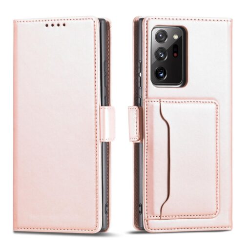 Samsung S22 ULTRA kaaned kunstnahast kaarditaskutega roosa