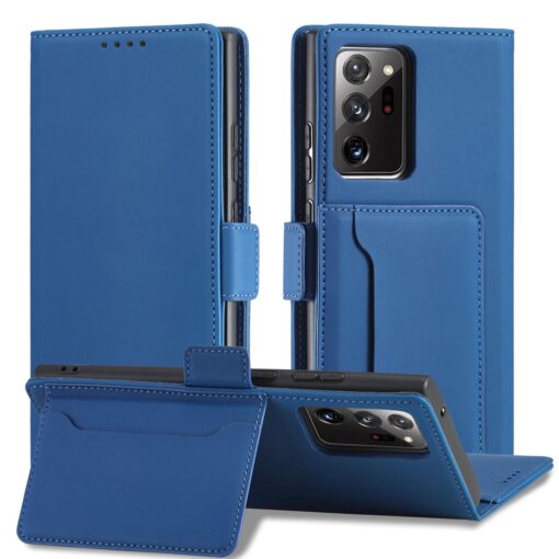 Samsung S22 ULTRA kaaned kunstnahast kaarditaskutega sinine 1
