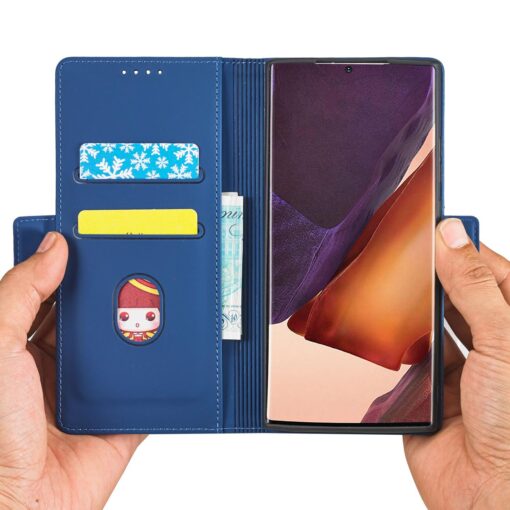 Samsung S22 ULTRA kaaned kunstnahast kaarditaskutega sinine 11