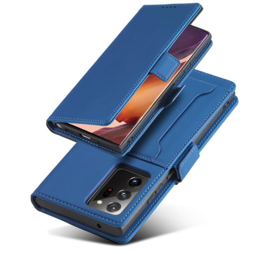 Samsung S22 ULTRA kaaned kunstnahast kaarditaskutega sinine 3