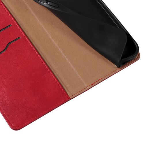 Samsung S22 ULTRA kaaned mustriga kunstnahast kaarditaskuga punane 11