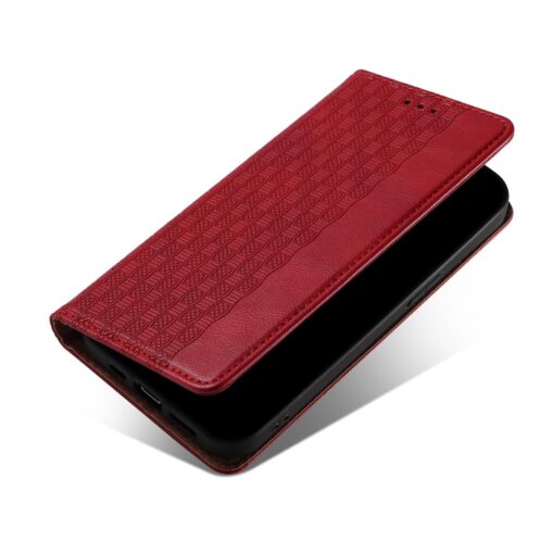 Samsung S22 ULTRA kaaned mustriga kunstnahast kaarditaskuga punane 6