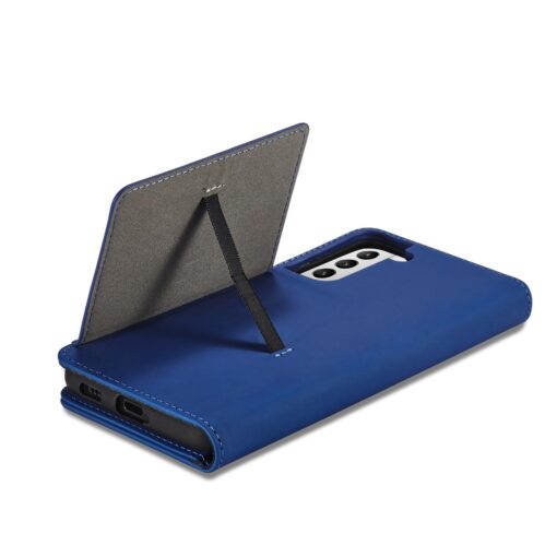 Samsung S22 kaaned kunstnahast kaarditaskutega sinine 8