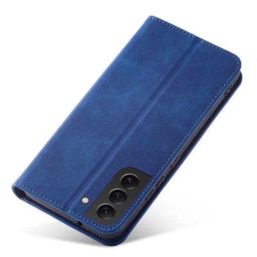 Samsung S22 kaaned vintage kunstnahast kaarditaskuga sinine 6