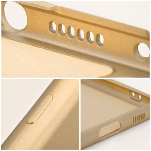 iPhone 12 12 PRO umbris silikoonist metalliku laikega kuldne 4