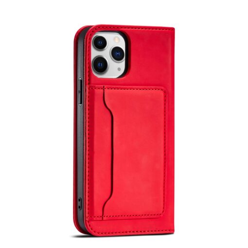 iPhone 12 PRO MAX kaaned kunstnahast kaarditaskutega punane 5