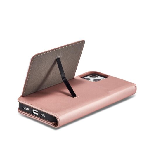 iPhone 12 PRO MAX kaaned kunstnahast kaarditaskutega roosa 8