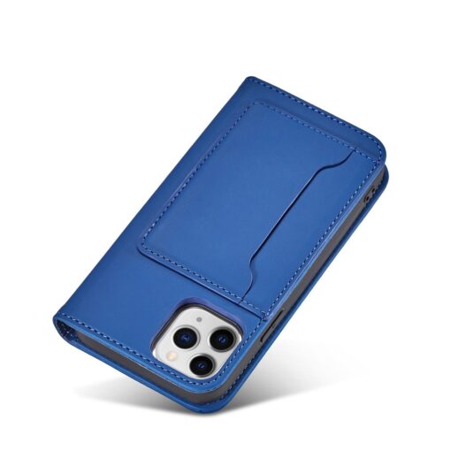 iPhone 12 PRO MAX kaaned kunstnahast kaarditaskutega sinine 12
