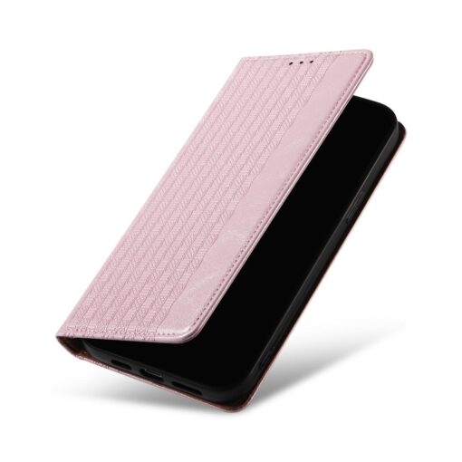 iPhone 12 PRO MAX kaaned mustriga kunstnahast kaarditaskuga roosa 7