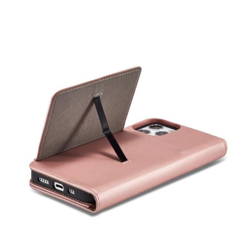 iPhone 12 PRO kaaned kunstnahast kaarditaskutega roosa 8