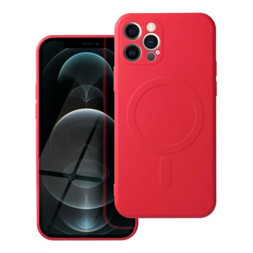 iPhone 12 PRO umbris silikoonist MagSafe punane