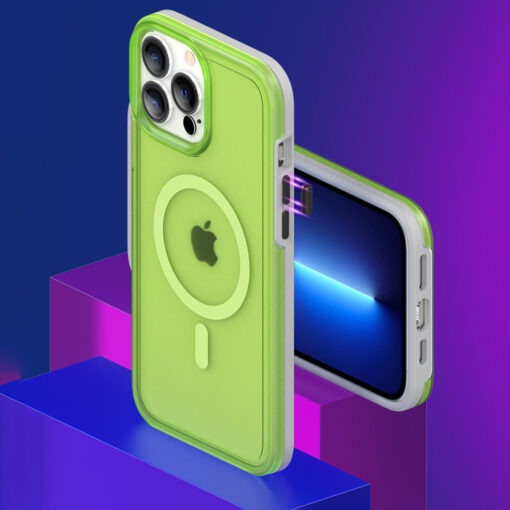 iPhone 13 PRO MAX umbris PQY silikoonist MagSafe roheline 5