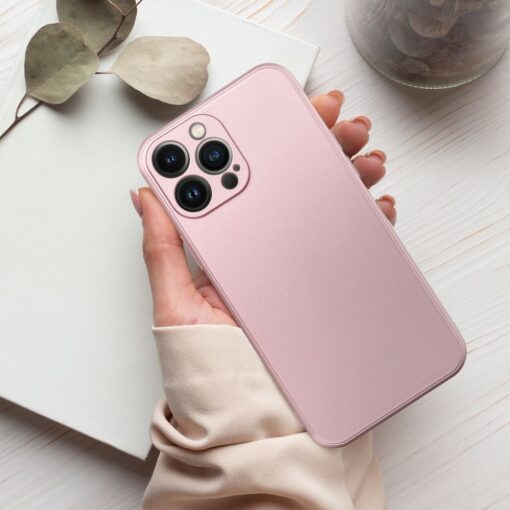 iPhone 13 PRO umbris silikoonist metalliku laikega roosa 3