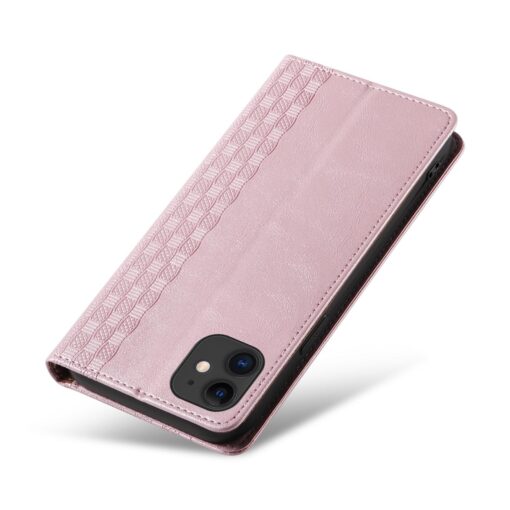 iPhone 13 kaaned mustriga kunstnahast kaarditaskuga roosa 9