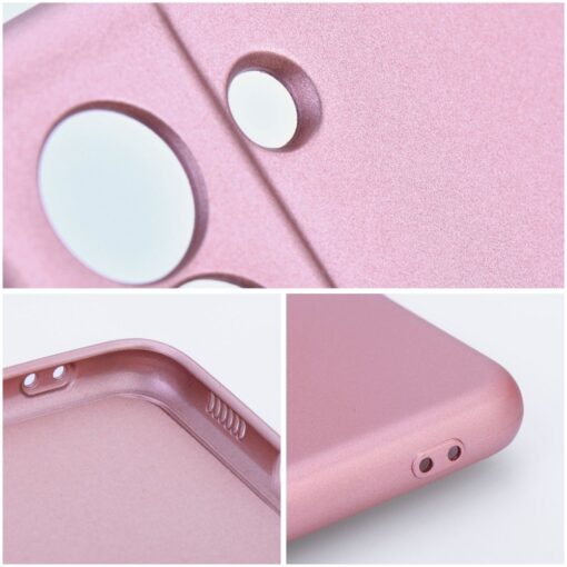 iPhone 13 umbris silikoonist metalliku laikega roosa 5