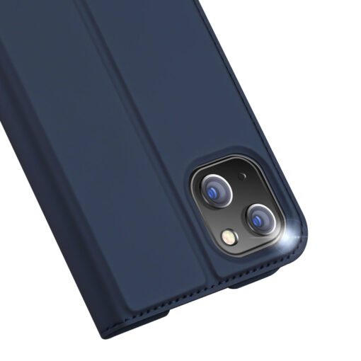 iPhone 14 PLUS kaaned kaarditaskuga Dux Ducis Skin Pro kunstnahast sinine 2