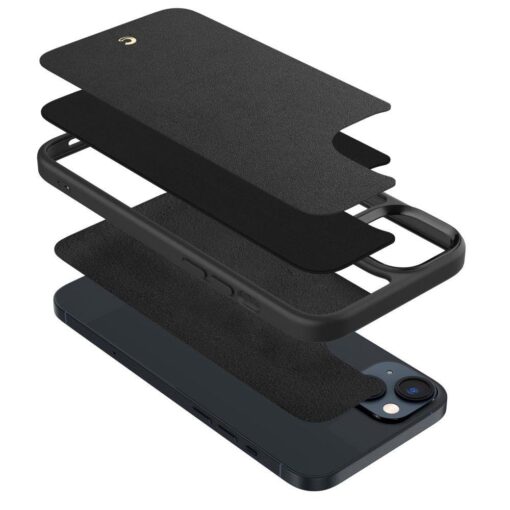iPhone 14 PLUS umbris Spigen Cyrill Kajuk MagSafe oko nahast tagus ja silikoonist raam must 7