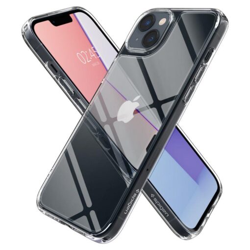 iPhone 14 PLUS umbris Spigen Quartz Hybrid plastikust taguse ja silikoonist raamiga labipaistev 5