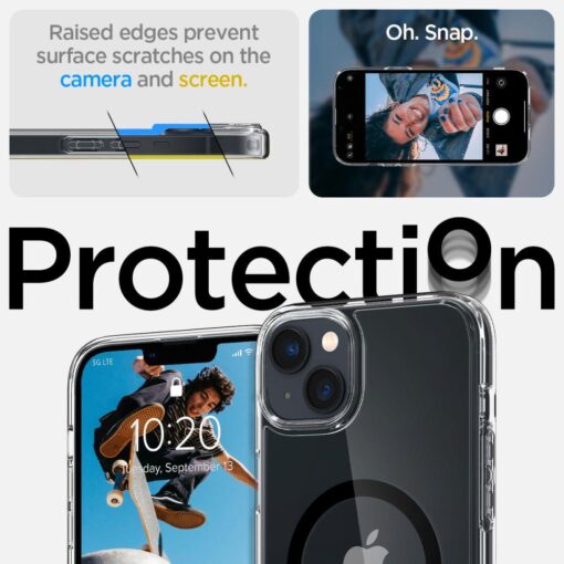 iPhone 14 PLUS umbris Spigen Ultra Hybrid MagSafe silikoonist musta MagSafe ringiga labipaistev 10