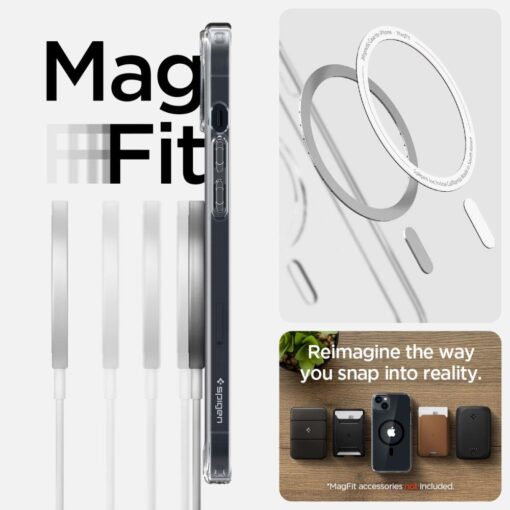 iPhone 14 PLUS umbris Spigen Ultra Hybrid MagSafe silikoonist musta MagSafe ringiga labipaistev 11