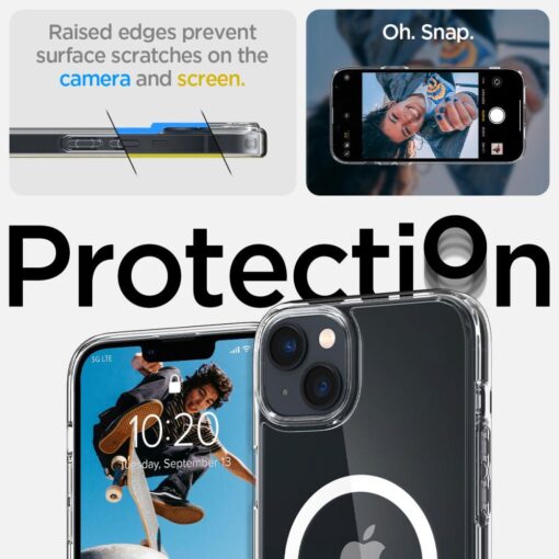 iPhone 14 PLUS umbris Spigen Ultra Hybrid MagSafe silikoonist valge MagSafe ringiga labipaistev 10