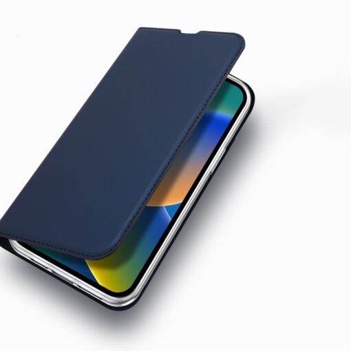 iPhone 14 PRO MAX kaaned kaarditaskuga Dux Ducis Skin Pro kunstnahast sinine 15