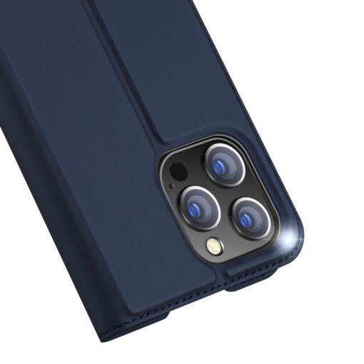 iPhone 14 PRO MAX kaaned kaarditaskuga Dux Ducis Skin Pro kunstnahast sinine 2