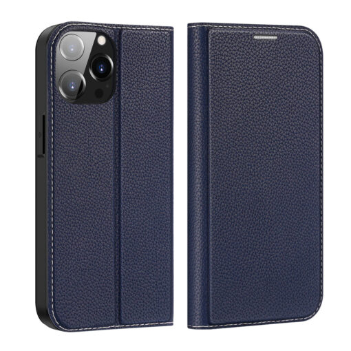 iPhone 14 PRO MAX kaaned kaarditaskuga Dux Ducis Skin X2 magnetiga sulguv sinine 1