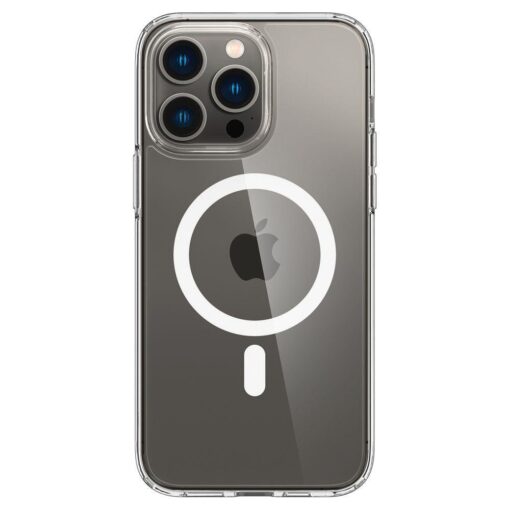 iPhone 14 PRO MAX umbris Spigen Ultra Hybrid MagSafe silikoonist valge MagSafe ringiga labipaistev 1