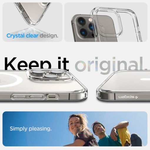 iPhone 14 PRO MAX umbris Spigen Ultra Hybrid MagSafe silikoonist valge MagSafe ringiga labipaistev 10