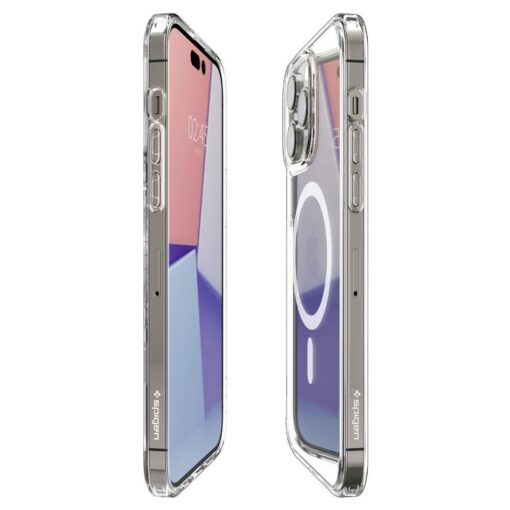 iPhone 14 PRO MAX umbris Spigen Ultra Hybrid MagSafe silikoonist valge MagSafe ringiga labipaistev 5
