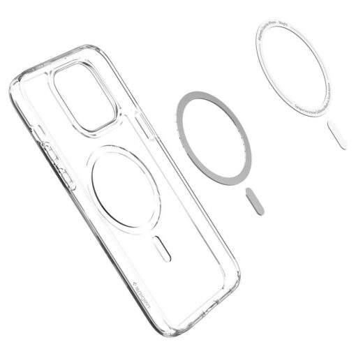 iPhone 14 PRO MAX umbris Spigen Ultra Hybrid MagSafe silikoonist valge MagSafe ringiga labipaistev 6