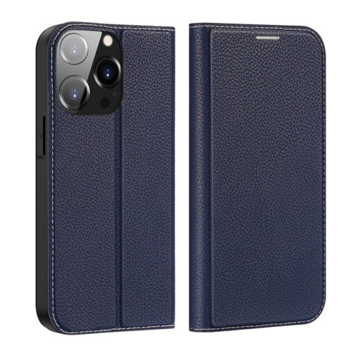 iPhone 14 PRO kaaned kaarditaskuga Dux Ducis Skin X2 magnetiga sulguv sinine 1
