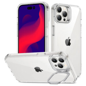 iPhone 14 PRO ümbris ESR CLASSIC KICKSTAND plastikust taguse ja silikoonist raamiga läbipaistev