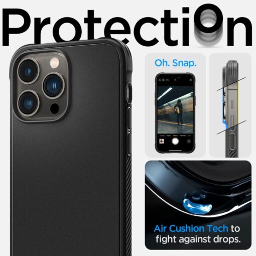 iPhone 14 PRO umbris Rugged Armor MagSafe plastikust taguse ja silikoonist raamiga matt must 12