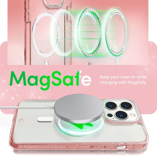 iPhone 14 PRO umbris Spigen Cyrill Shine MagSafe 2x kaitseklaasi roosa 12