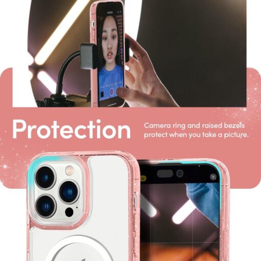 iPhone 14 PRO umbris Spigen Cyrill Shine MagSafe 2x kaitseklaasi roosa 13