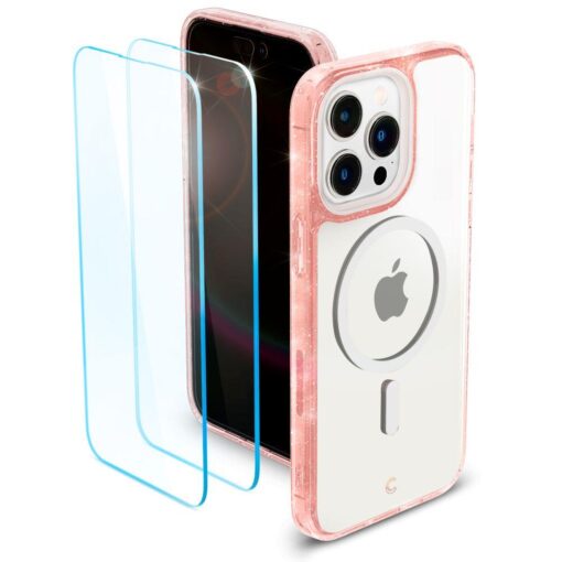 iPhone 14 PRO umbris Spigen Cyrill Shine MagSafe 2x kaitseklaasi roosa
