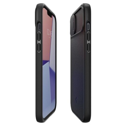 iPhone 14 umbris Spigen Optik Armor MagSafe silikoonist must 14
